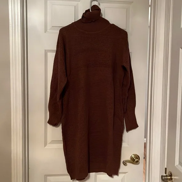 shein sweater dress turtleneck *PLUS SIZE* 1XL in good condition. Shein Color Block Sweater Dress